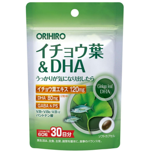 Viên uống Orihiro Ginkgo leaf DHA của Nhật 60 viên