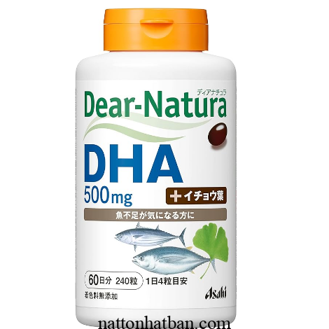 Bổ não Dear Natura DHA Ginkgo Biloba của Nhật 240 viên