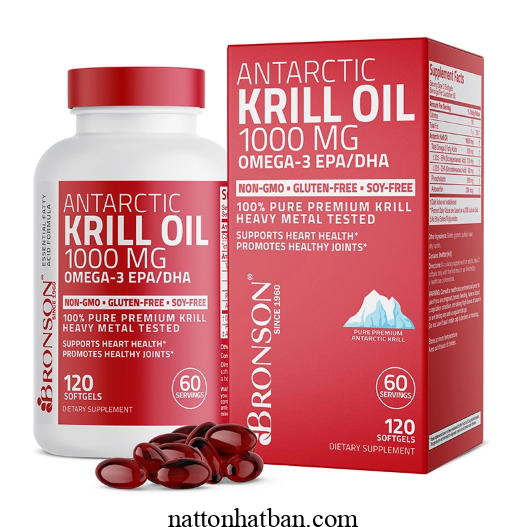 Dầu nhuyễn thể dronson krill oil của Nhật 120 viên