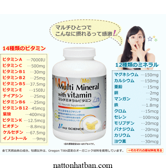 Viên NU Science vitamin khoáng chất hữu cơ